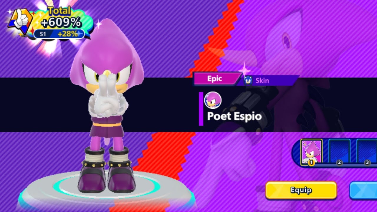 Unlocked Poet Espio | Sonic rumble 