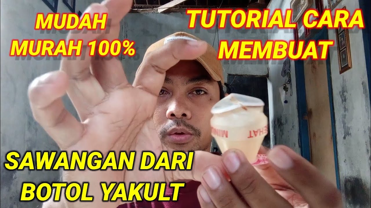 TUTORIAL MEMBUAT SAWANGAN DARI BAHAN BEKAS BOTOL YAKULT #merpatitinggian#merpatikolong #ABANGMAHER99