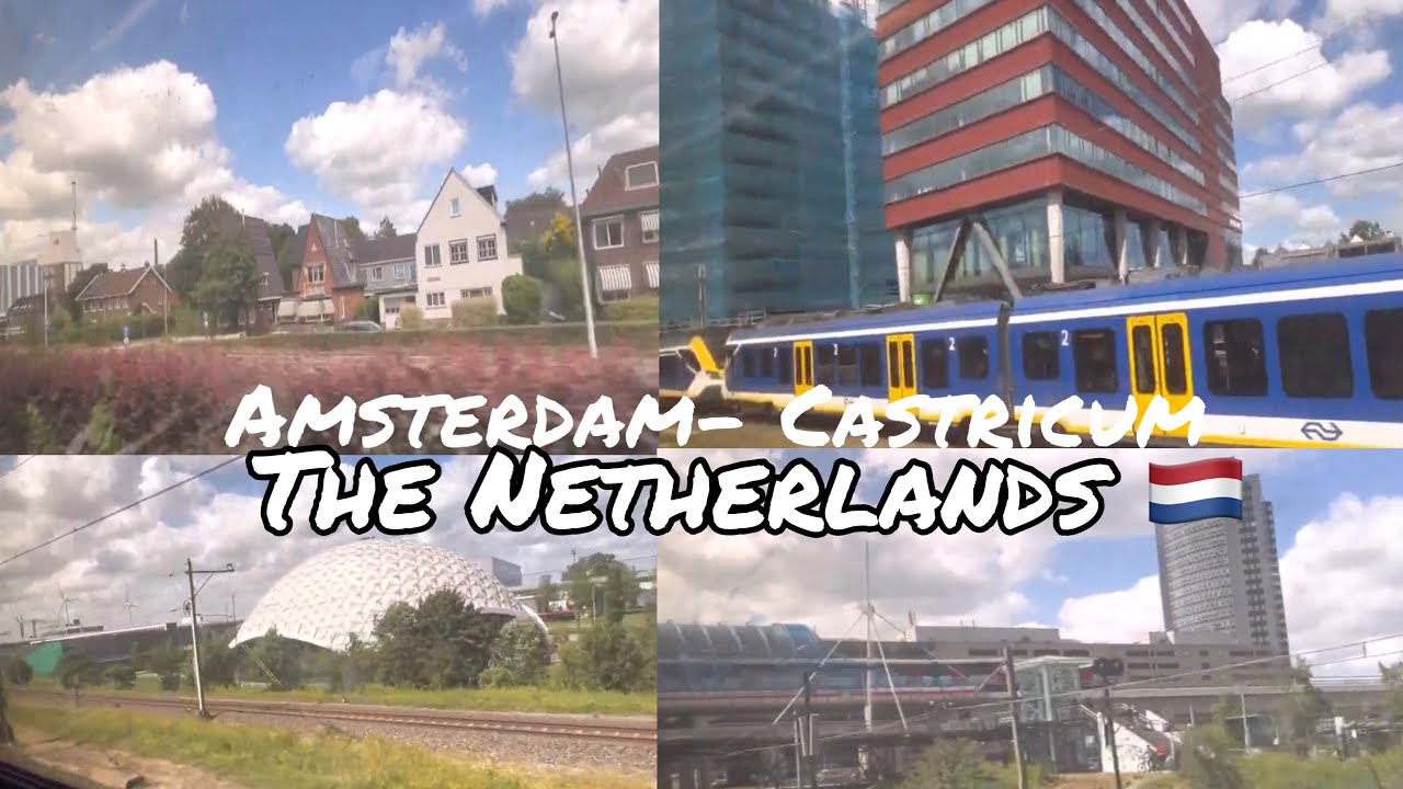 🇳🇱 AMSTERDAM TO CASTRICUM | TRAVEL WITH TRAIN WITH ME | STREET RANDOM VIEW | 4k