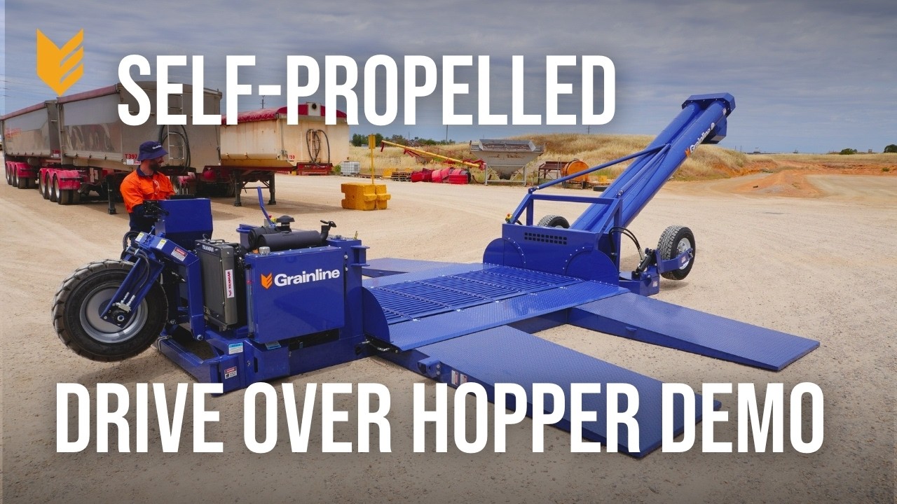 Grainlines Self-Propelled Drive Over Hopper Demo (2025)