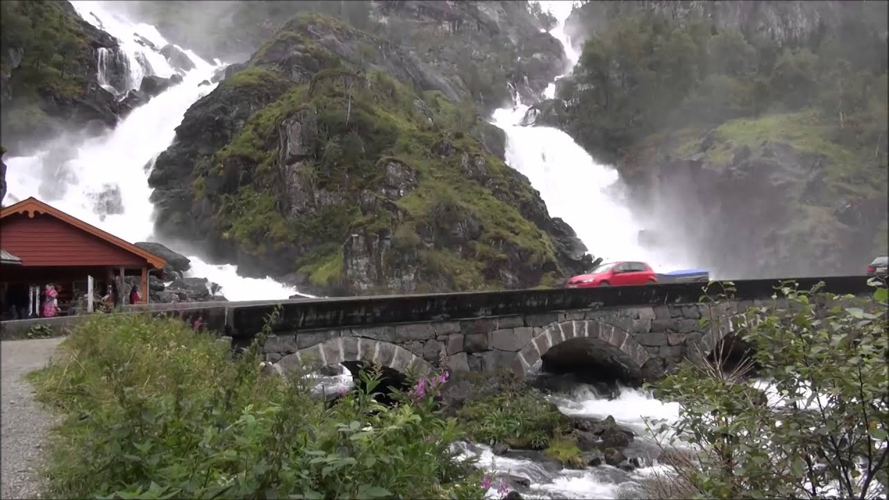 Latefossen & Langfossen waterfalls ( Odda ) Norway HD