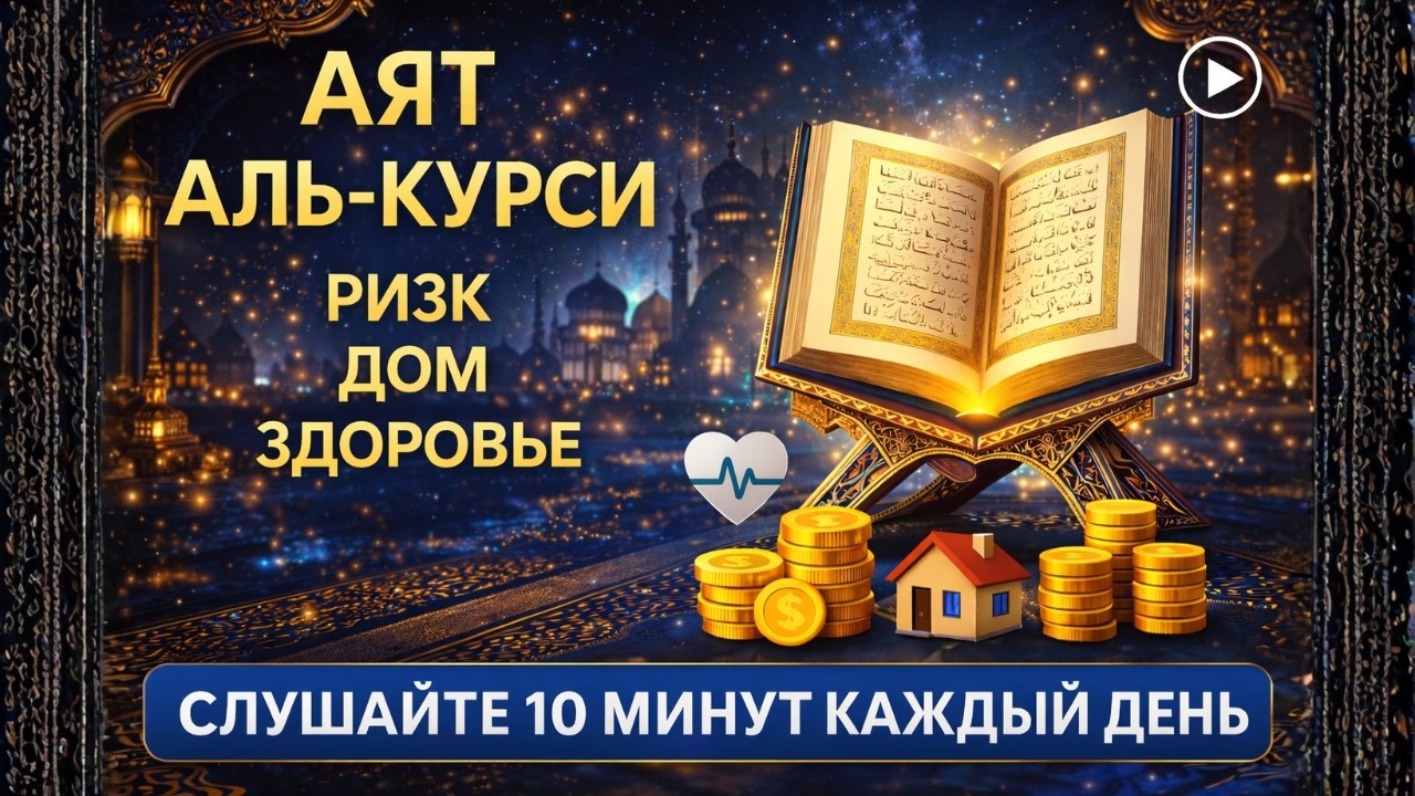 Аят аль-Курси — Мощная молитва для достатка, дома и здоровья | Слушай 10 минут каждый день