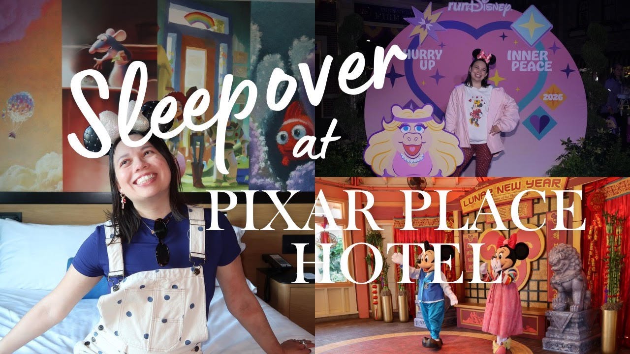 DISNEY SLEEPOVER VLOG (Pixar Place + RunDisney + Lunar New Year)