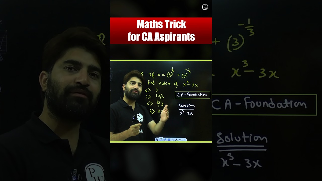 CA Foundation Maths Short Trick 🔥🔥 
