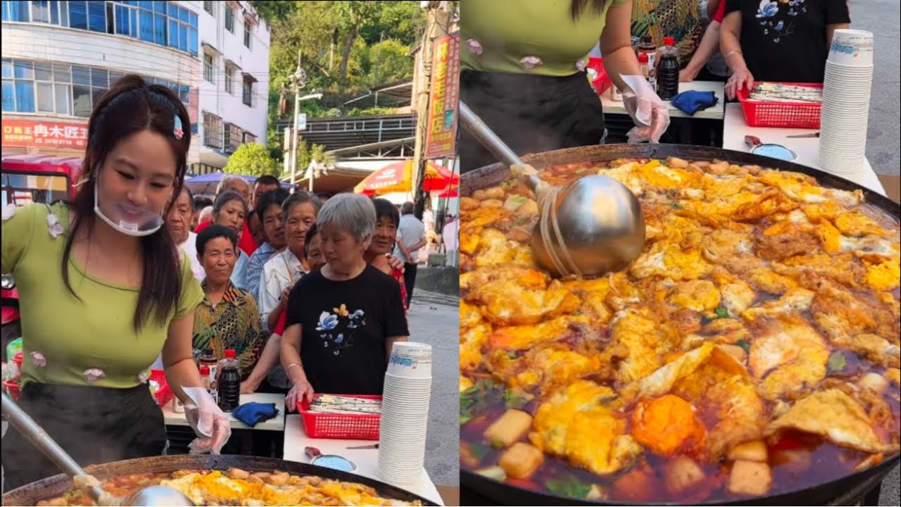 Live 2024.08.15The kind and beautiful sister cooks free meals for the old people on the street