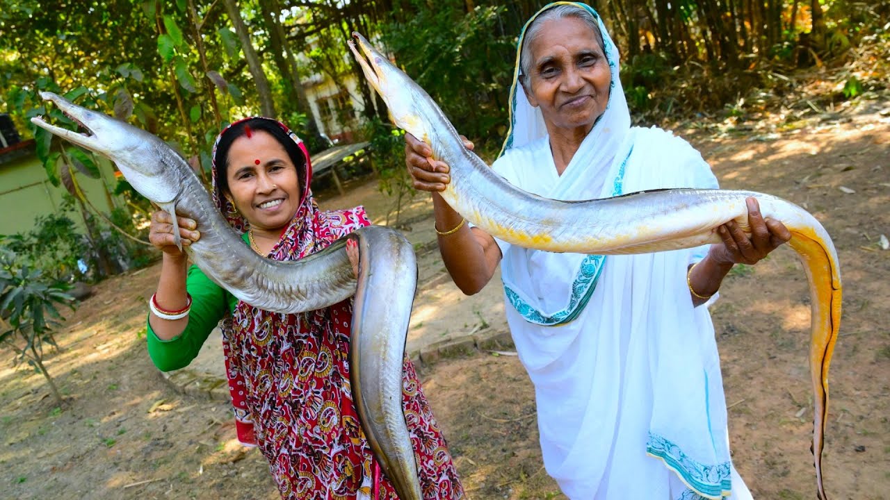 সুন্দরবন নদীর 5kg ওজনের সোনাবোগো মাছ এনে রান্না | Sundarbon river big size fish curry | villfood
