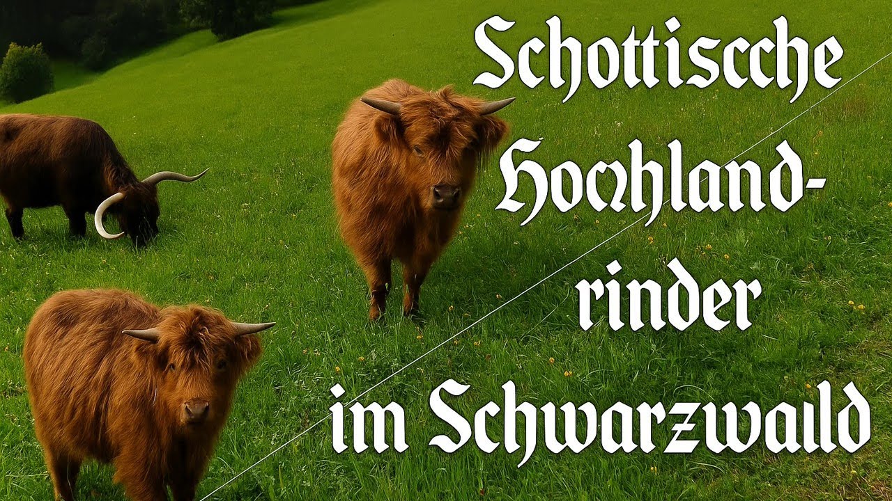 Schottische Hochlandrinder im Schwarzwald 🐂 Naturbeobachtung bei Schonach