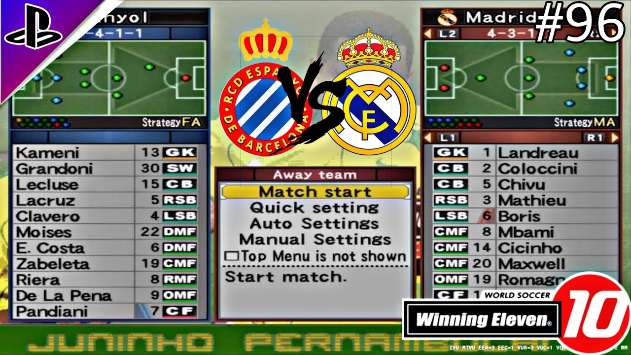 Winning Eleven 10 Real Madrid Master League - Mengandalkan Joaquin Dan Bangura VS Espanyol - Part 96
