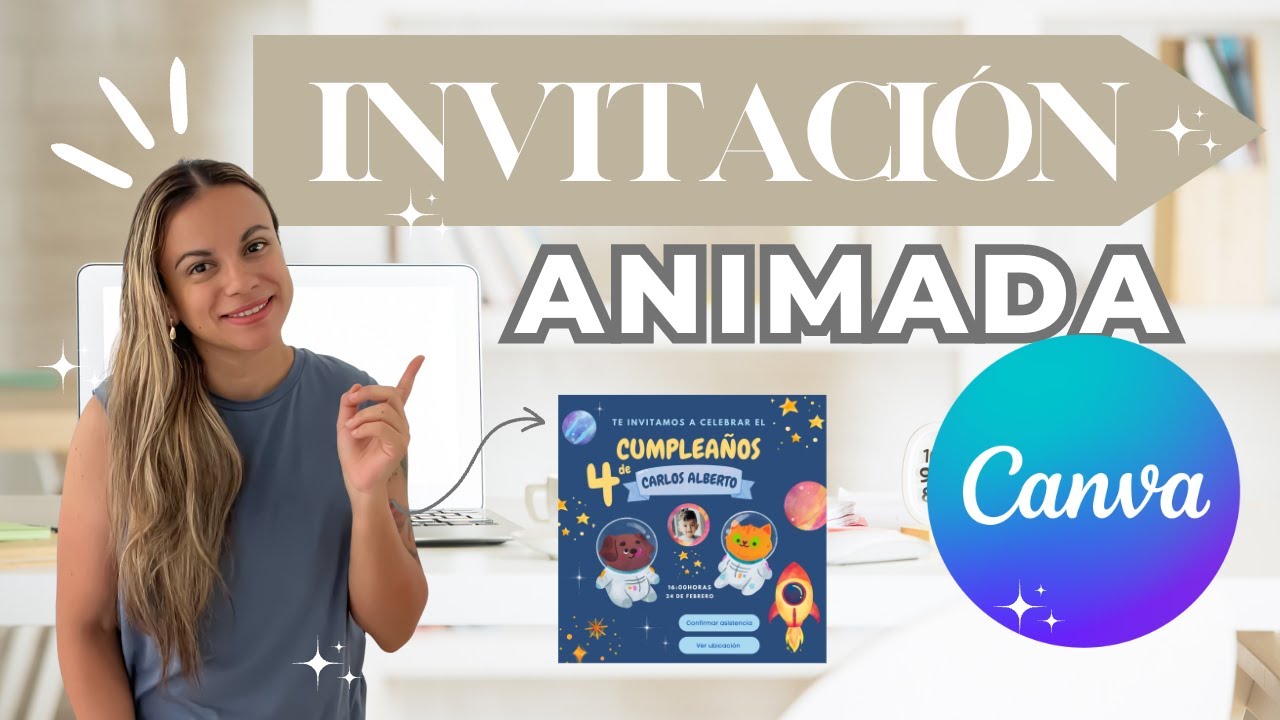 😍Cómo hacer una INVITACION ANIMADA con CANVA y con ENLACES