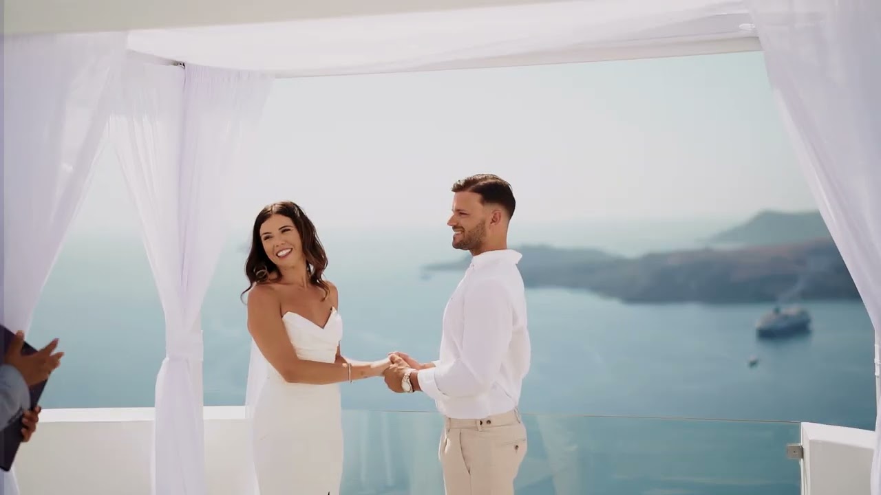 Tayla and Daniel at Villa Irini, Santorini