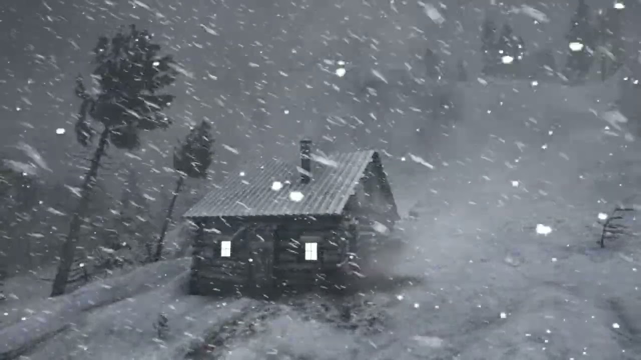 BRUTAL SUPER EPIC SNOW STORM in Alaska 2025 years for sleeping. Cozy snow storm sounds for sleeping