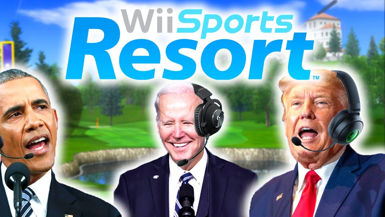 US Presidents Play Wii Sports Resort Golf  7