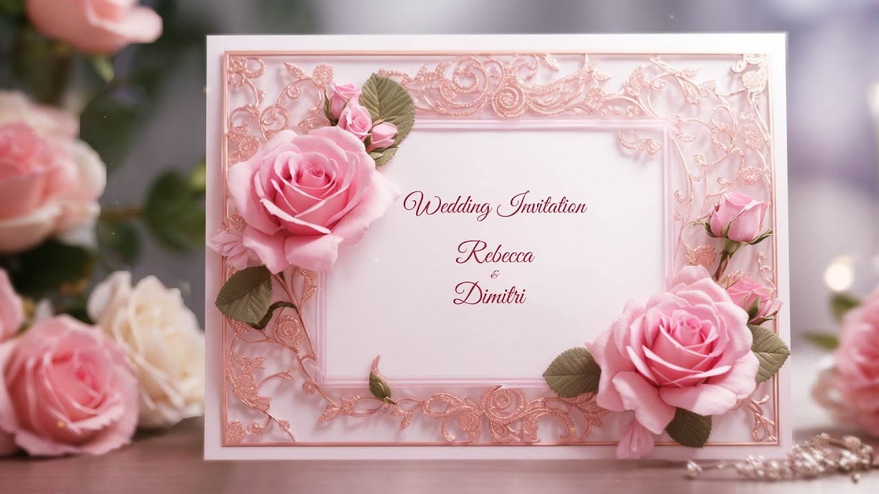 Best Elegant Floral Wedding 3D Invitation Slideshow After Effects Template