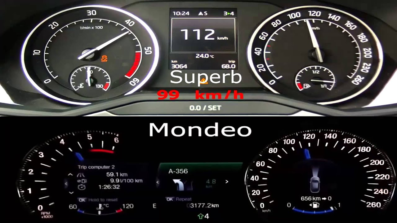 Skoda Superb 190 Hp vs Ford Mondeo 180 HP