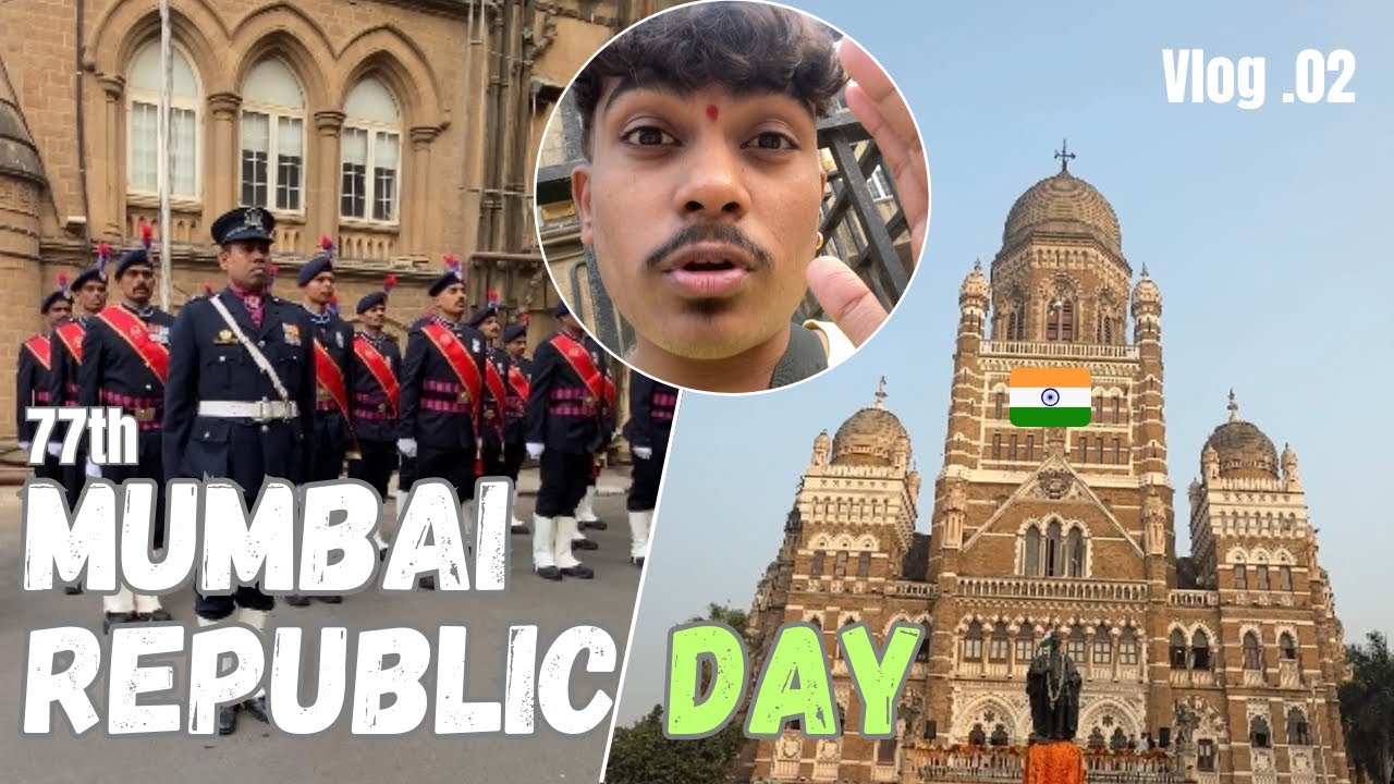 77th Republic Day Celebration in Mumbai 🇮🇳 | BMC Corporation Building | VLOG.02  