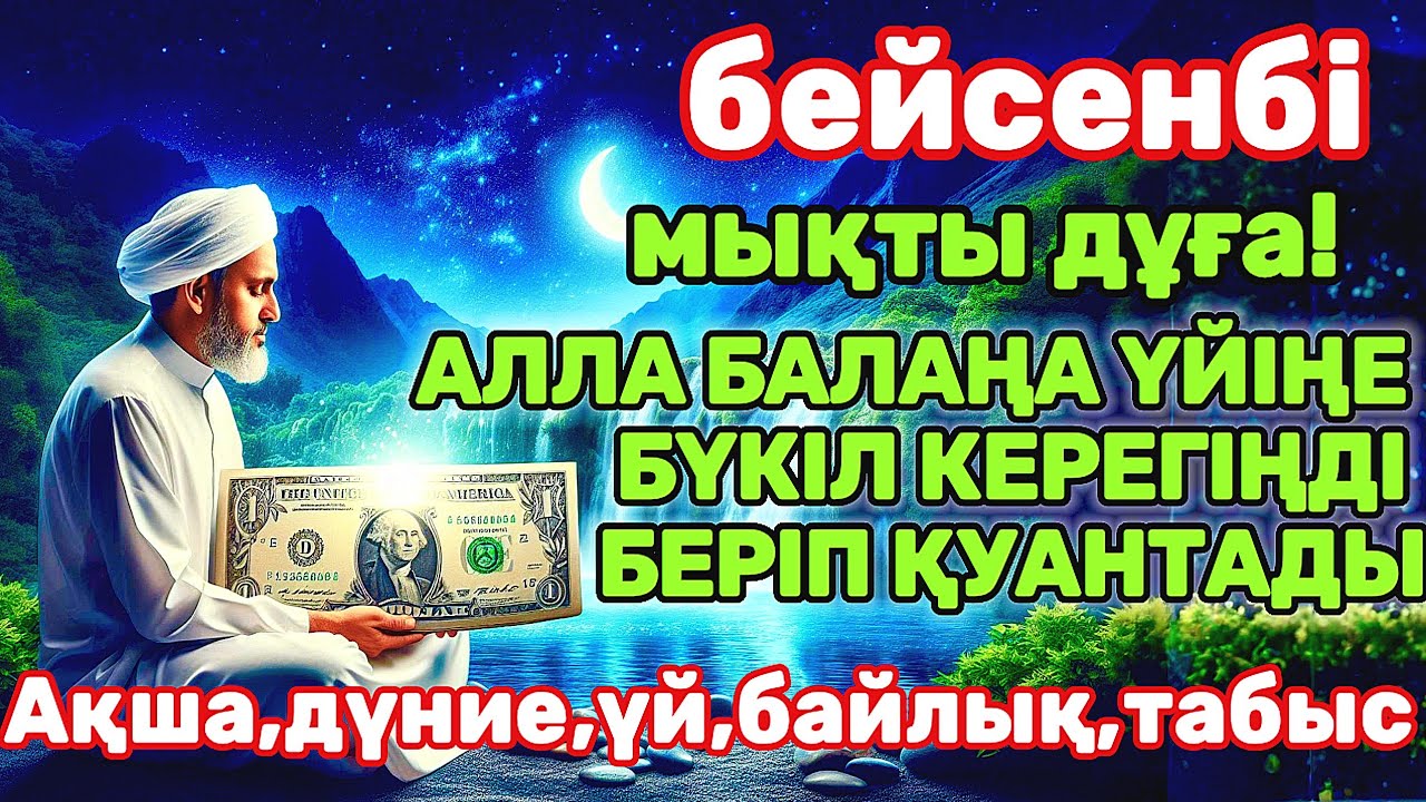 бейсенбі КҮНІ ЕҢ ҚҰДІРЕТТІ ДҰҒА! Алла бүкіл тілеуіңді және балаңа керектің бәрін беріп қояды
