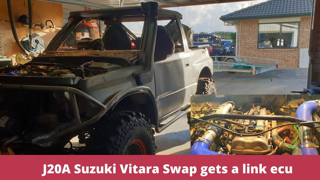 Suzuki Vitara J20A gets a link ECU.  Monsoon G4x. Setup and making it run for the first time.