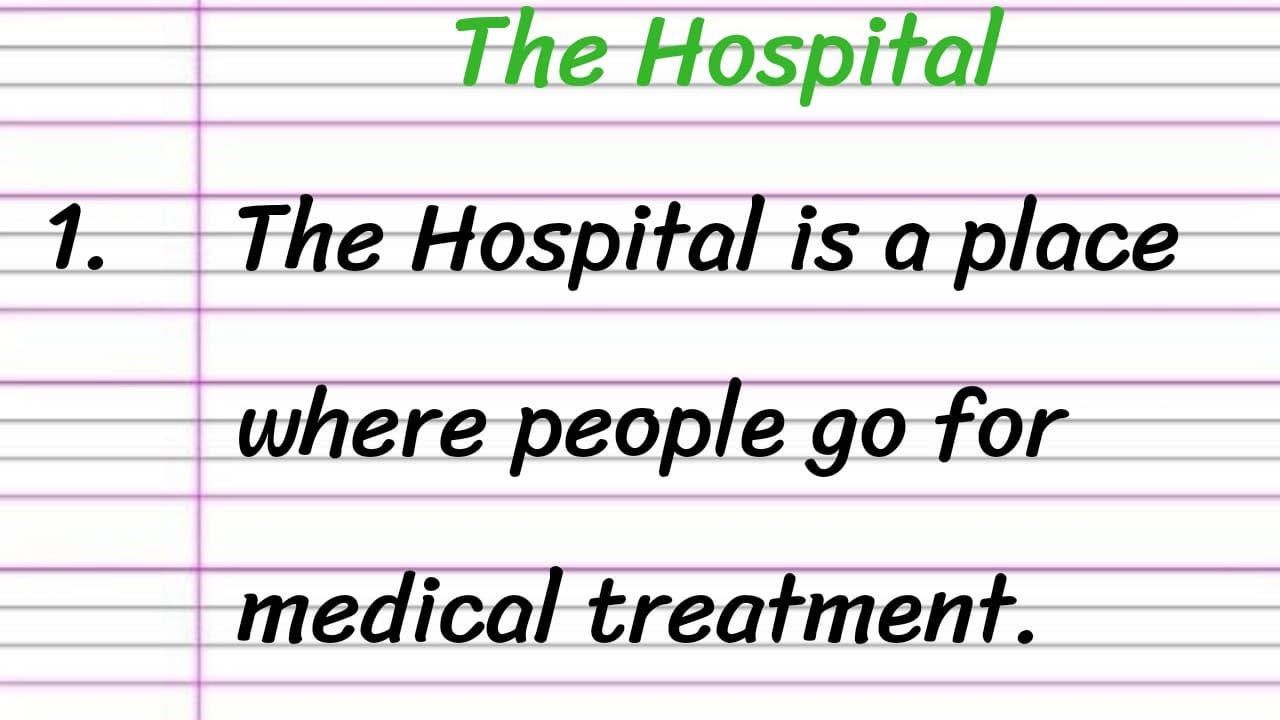 Hospital Essay in English 10 Lines || Short Essay on Hospital