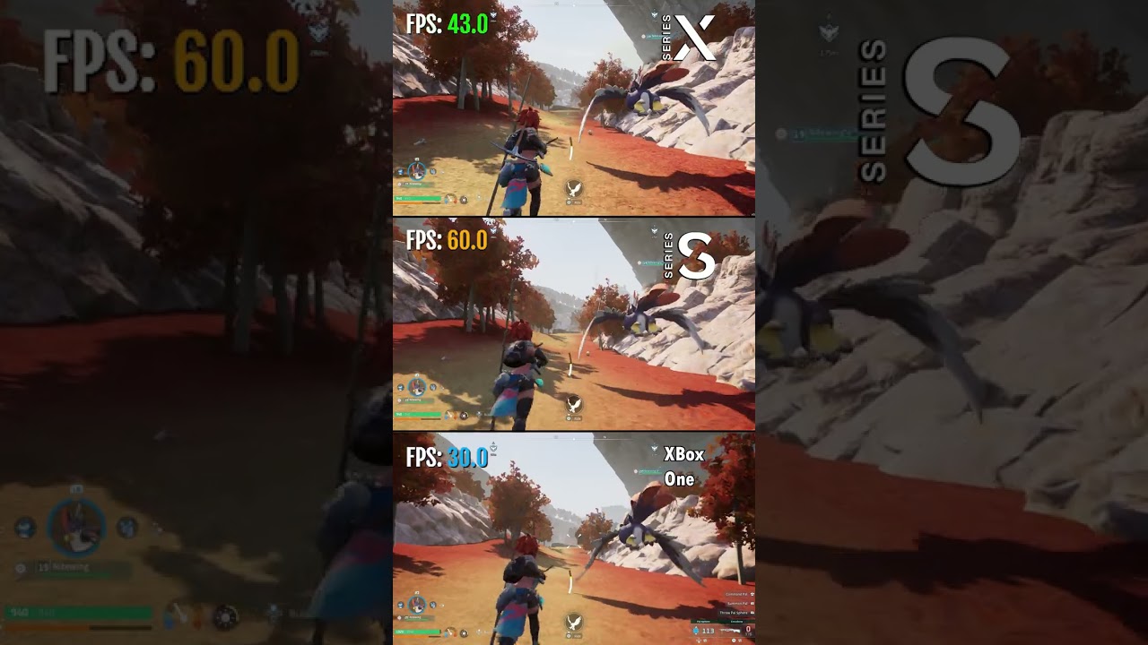 PALWORLD Xbox One vs. Series S vs. Series X Comparison #palworld #xboxvsps5