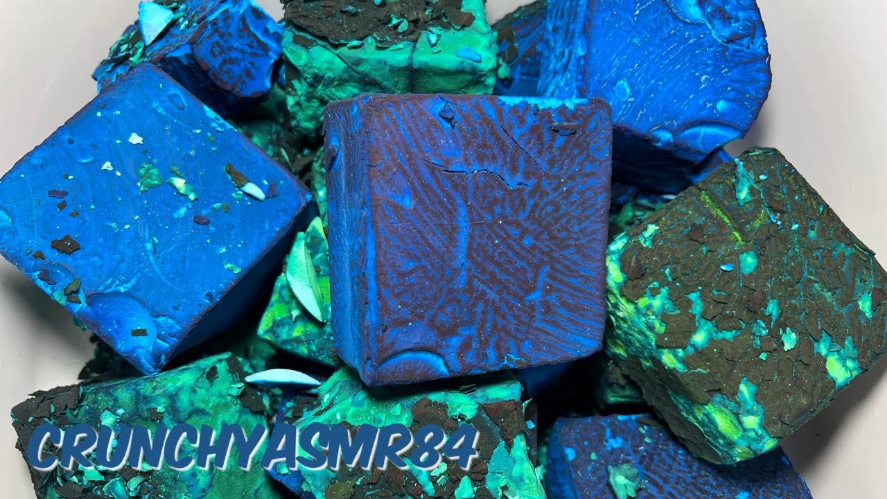 Blue & Green Dyed Gym Chalk | Subscriber Appreciation WK 10 | Oddly Satisfying | ASMR