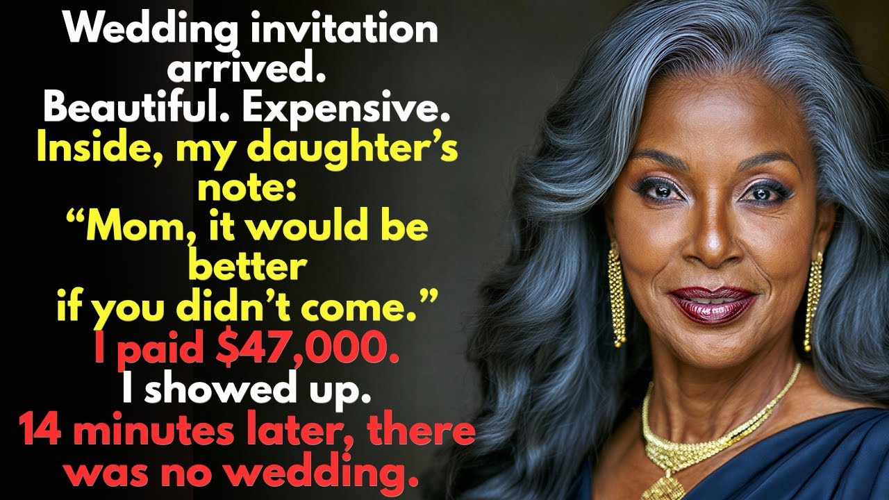 You're too embarrassing for my wedding.
