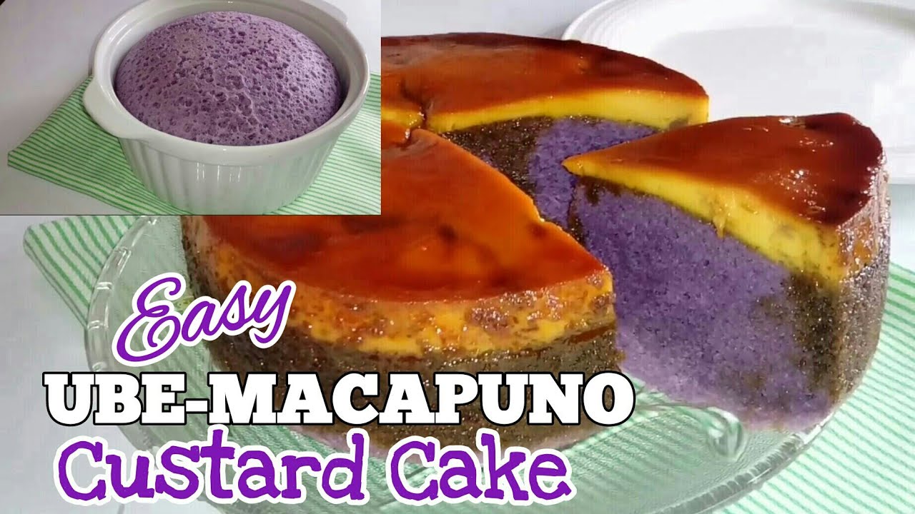 NO BAKE/NO MIXER UBE-MACAPUNO CUSTARD CAKE | SOFT, FLUFFY & MOIST | Cecil's Gourmet