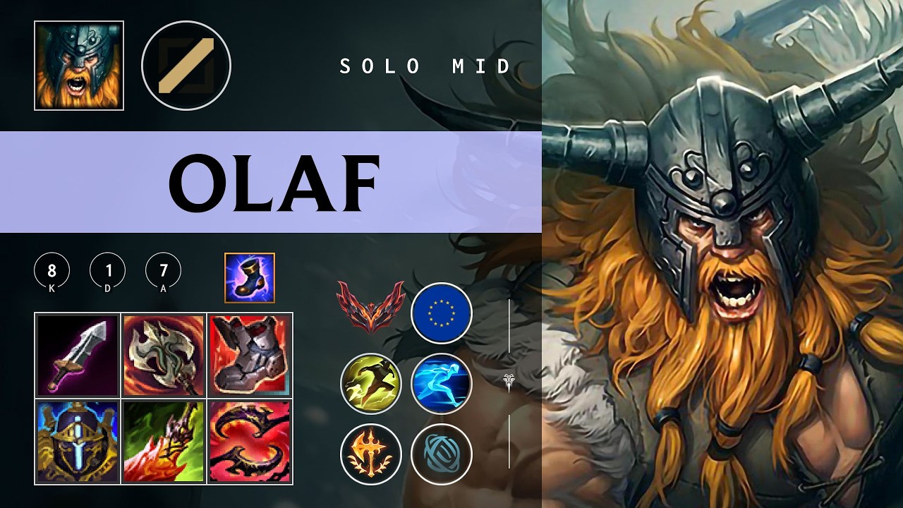 Olaf Mid vs Ahri - EUW Grandmaster Patch 26.05
