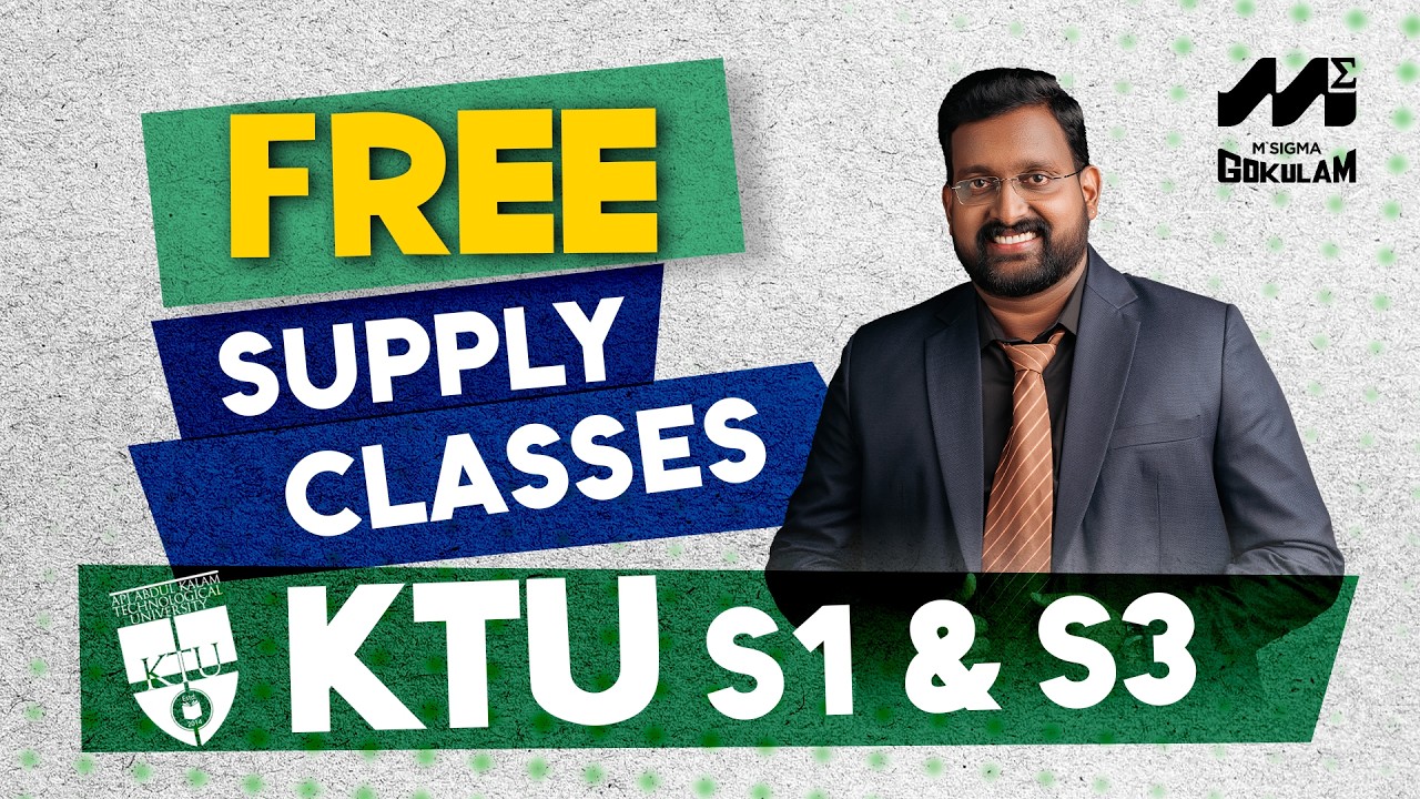 Free ktu s1 & s3 supply classes - open to all 2024 scheme B.tech students