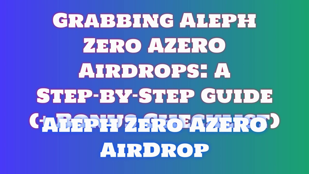 Get Free Aleph Zero AZERO Airdrop  |  Discover Aleph Zero AZERO Airdrop Exchange Options