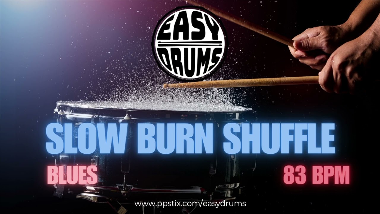 Slow Burn Shuffle – Slow Blues Shuffle Drumless Backing Track (83 BPM 6/8 Drum Play-Along)