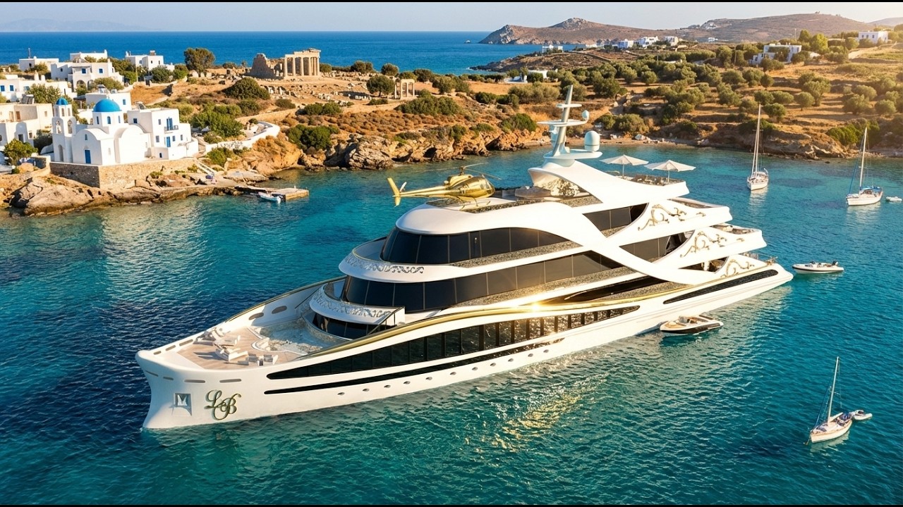 This $180 Million Yacht Has A Golden Helicopter On Deck #luxury