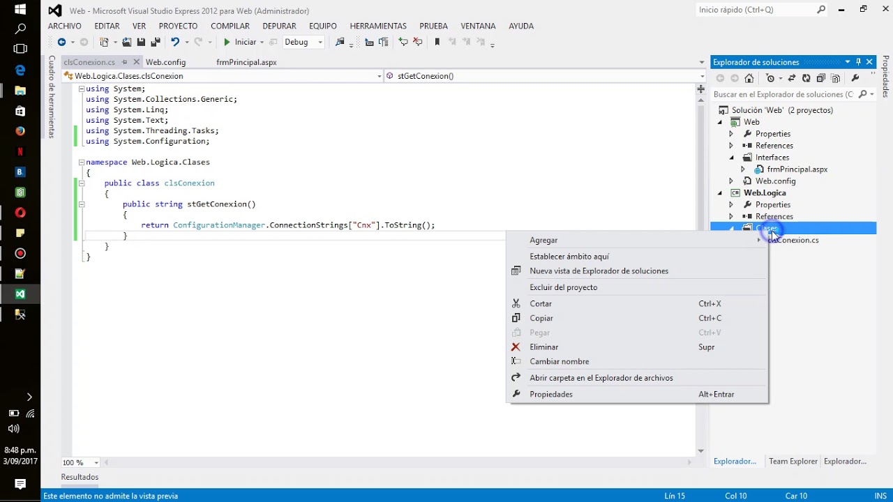 CRUD completo con StoreProcedures desde ASP.NET C#