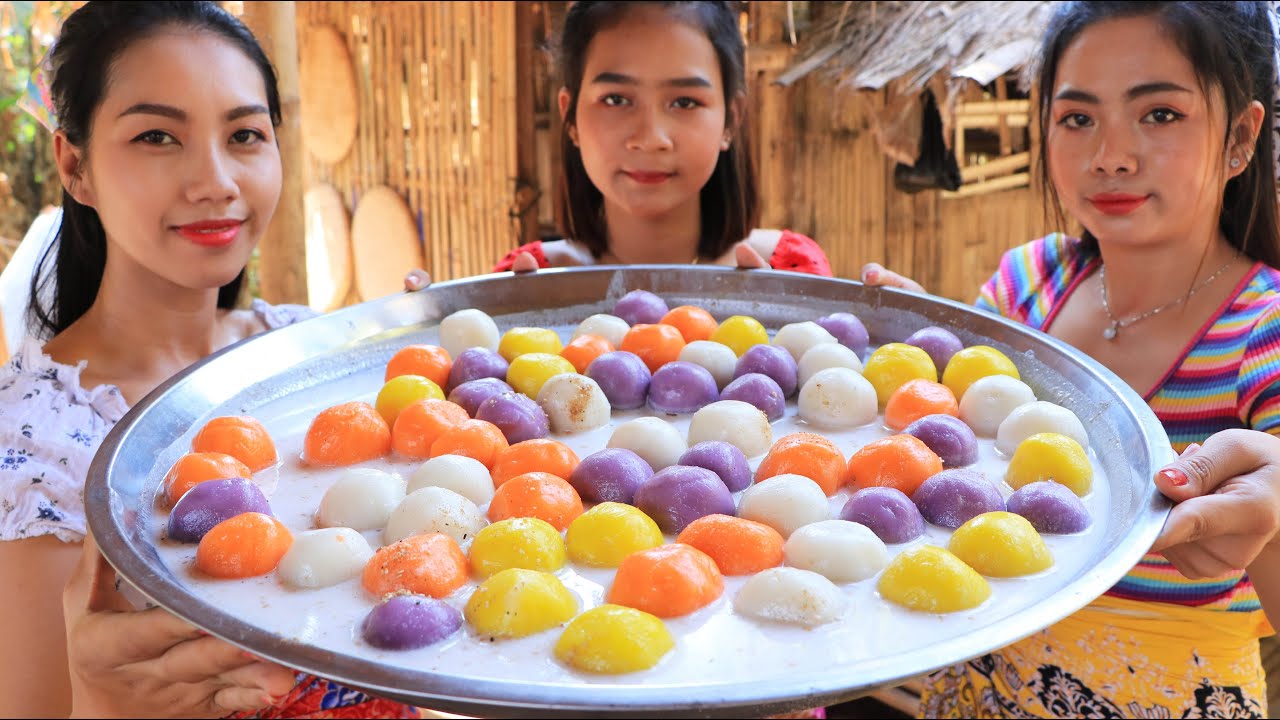 Cooking dessert glutinous rice flour with palm sugar recipe - Natural Life TV