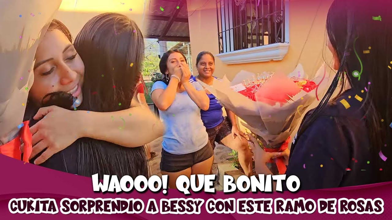 Que bonito detalle de parte de Melissa para Bessy, la sorprendio con este lindo ramo de rosas