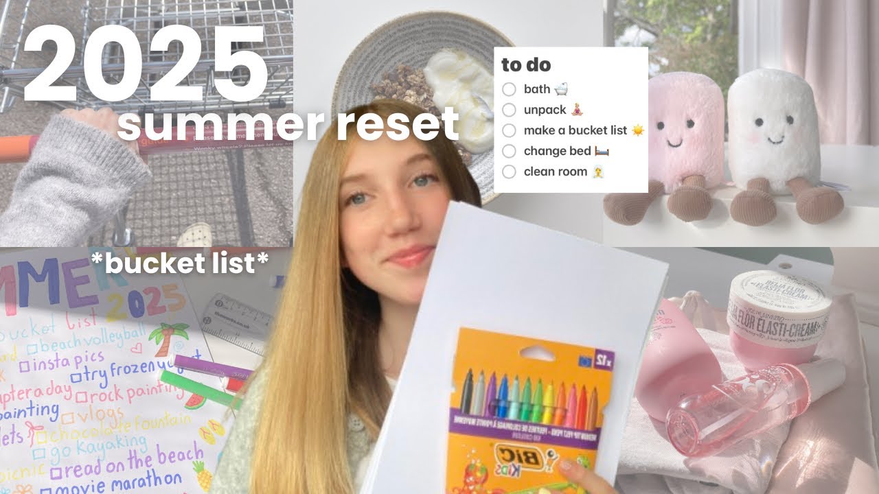 SUMMER RESET 🧘🏼‍♀️ bucket list, self care, cleaning + more