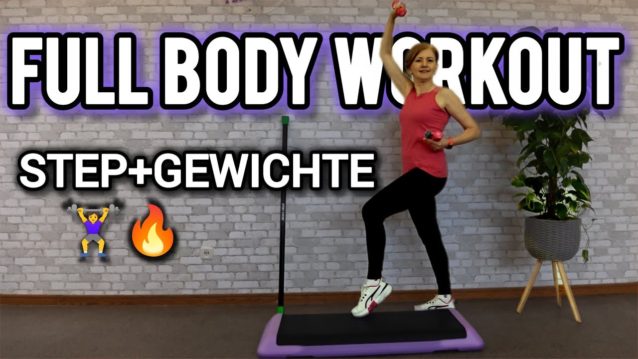 Full Body Workout– Hanteln, Langhantel & Step 🔥 Alles in einem: Kraft, Ausdauer & Fettverbrennung.