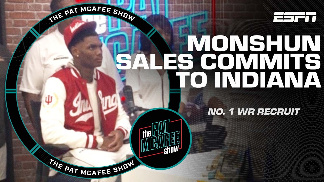 🚨 No. 1 WR recruit Monshun Sales announces his commitment to the Hoosiers 🚨 | The Pat McAfee Show