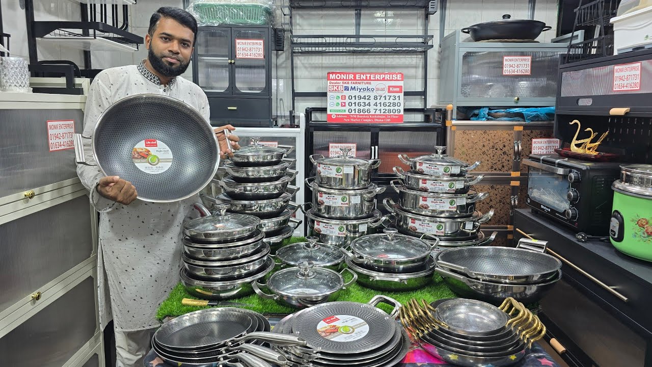 Life Chef জার্মানি হ্যান্ডিক্রাফট শেলোপ্যান,ক্যাসারল,চাইনিজ কড়াই,ফ্লাট কড়াই,ফ্রাইপ্যান,তওয়ার দাম।
