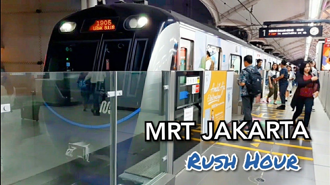 Naik MRT JAKARTA Saat Rush Hour Jakarta Subway