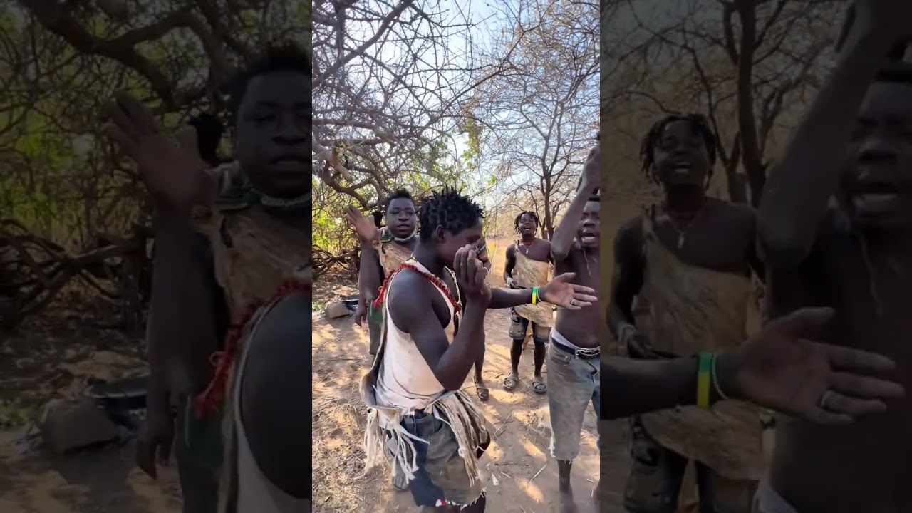 Good Vibes Only! Hadzabe Tribe Singing and Enjoying the Moment in the Wild 🔥 #tribalmusic  #africa