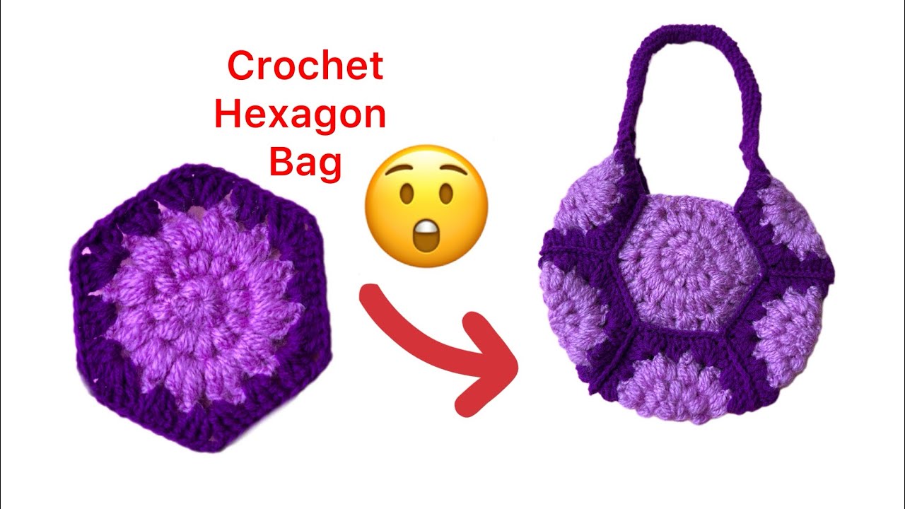 Easy Seven Hexagon Crochet Bag 😳pattern Step by step  for Beginners- Quick Crochet Project ||