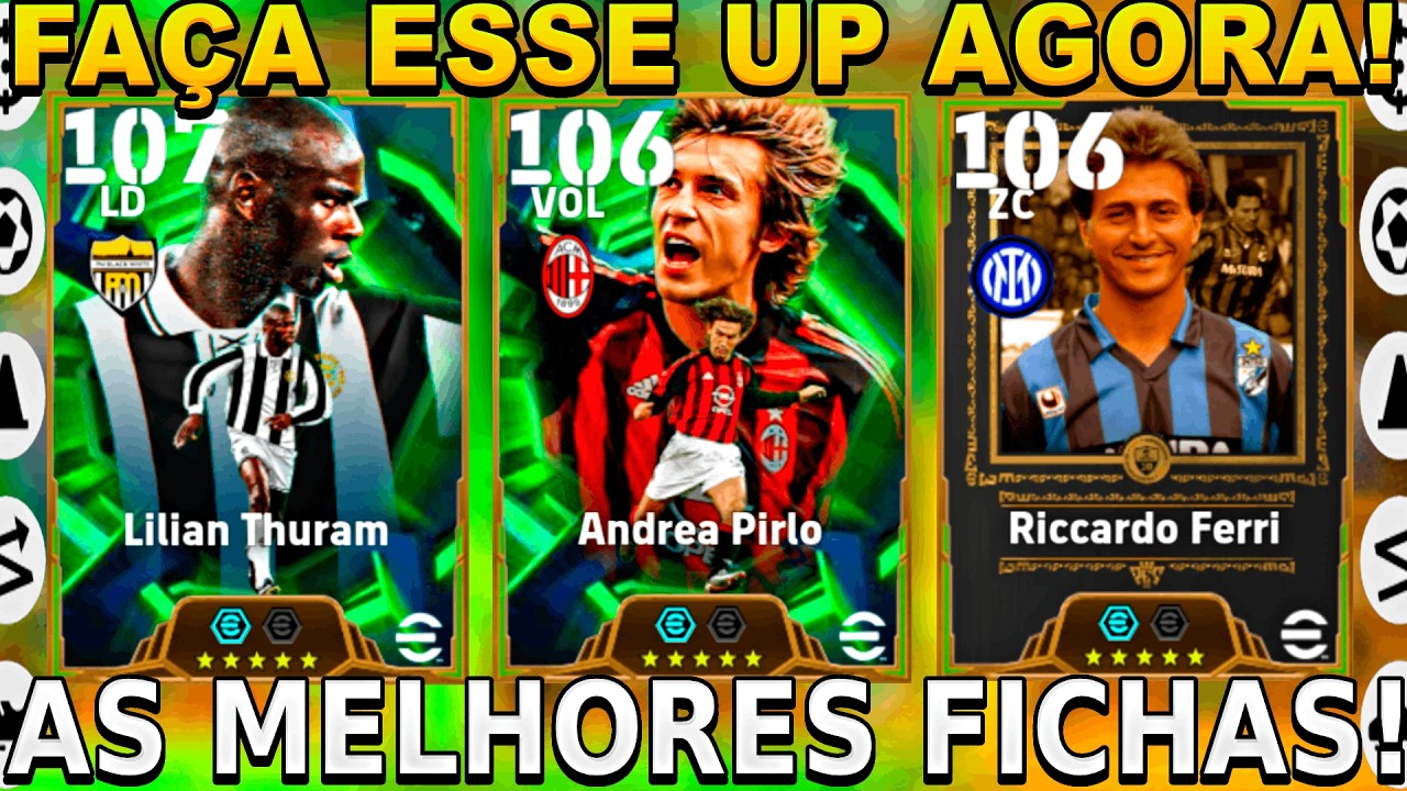 AS MELHORES FICHAS PARA Lilian Thuram, Andrea Pirlo e Riccardo Ferri - EFOOTBALL 2026