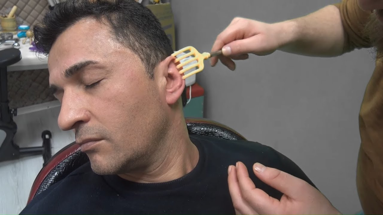 ASMR TURKISH BARBER = NECK - EAR CRACK = head, back, ax, face , neck, foot, leg, arm, sleepp massage