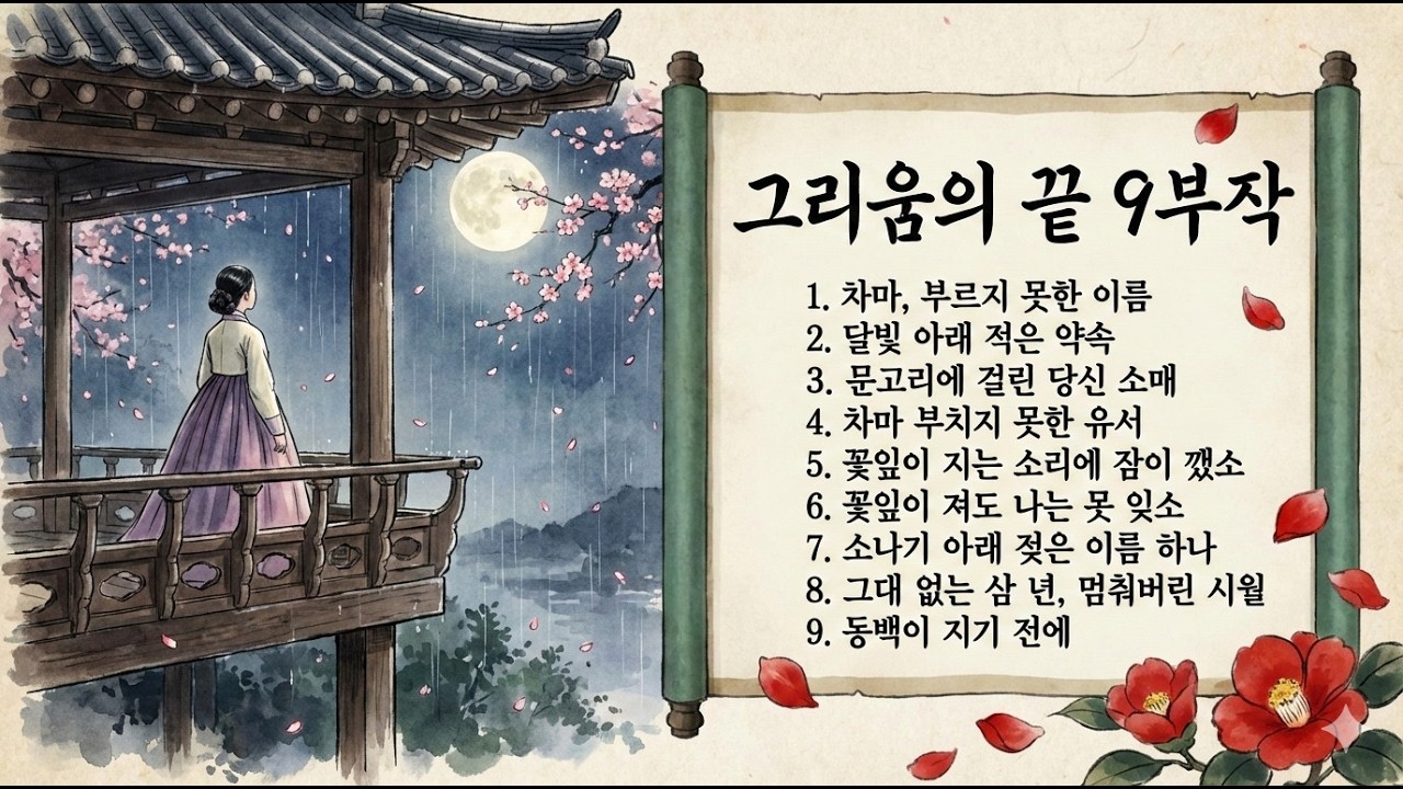 [Playlist] 🎧 그리움의 끝 (Full Ver.) 🎵 9부작 사극풍 발라드 전곡 듣기 ❄️ 마음을 적시는 깊은 여운 🎬 AI Generated