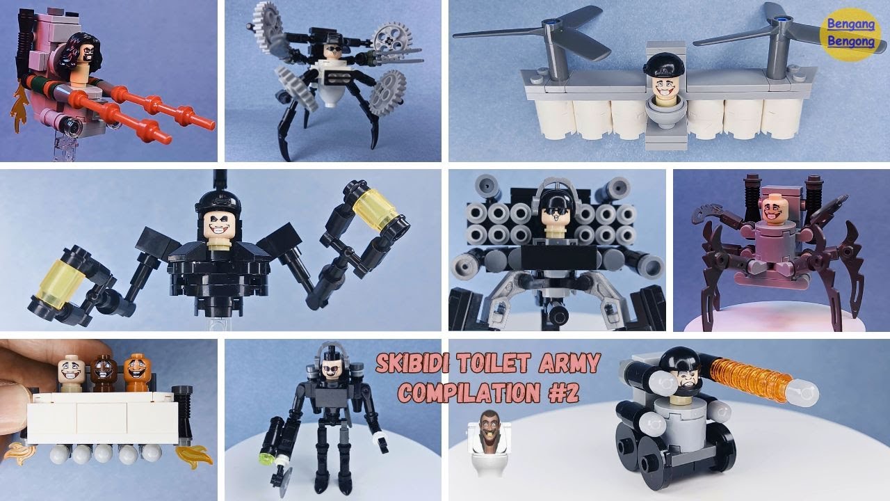 Speed Build Skibidi Toilet LEGO: Building Skibidi Toilet Army Compilation part 2