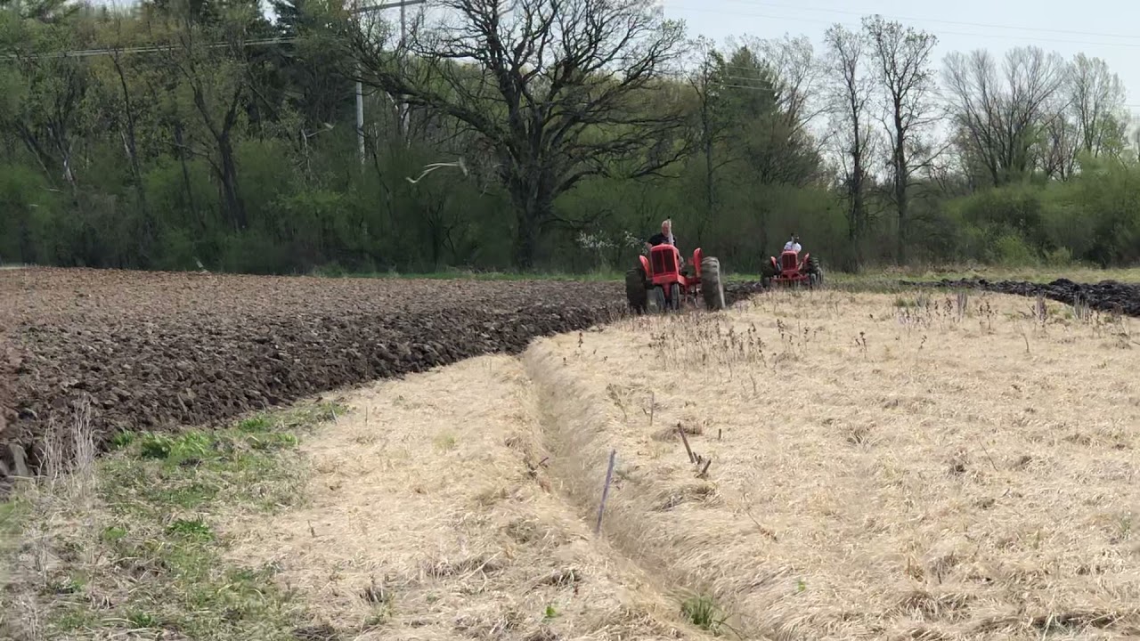 Two Old Allis Chalmers WD45 Plowing New and Old Ground