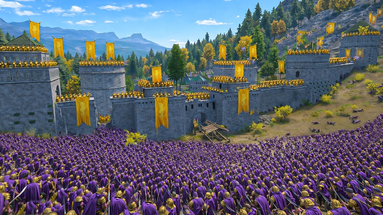 6,000 Nomads Attack 500 Silvan Elves Castle - LOTR | Mount & Blade 2 Bannerlord