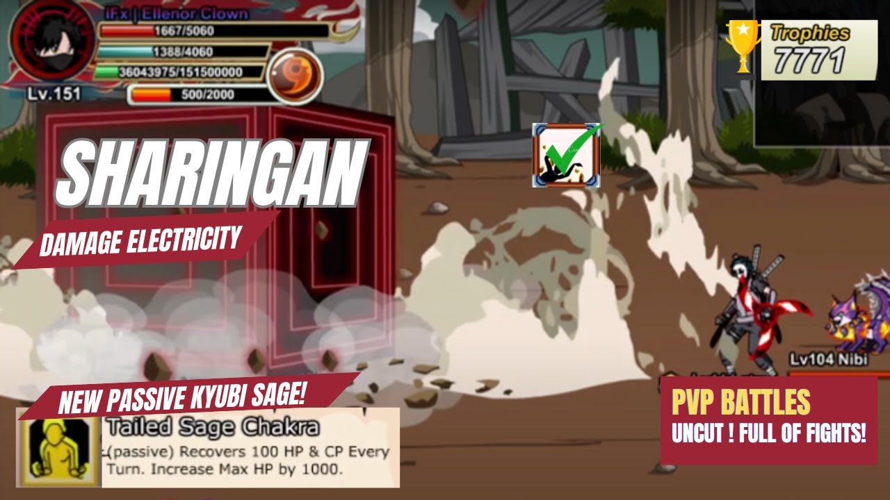 Shinobi Warfare PVP Day: New Kyubi Sage Power! Sharingan + FTG + Electricity  Insane Gameplay!