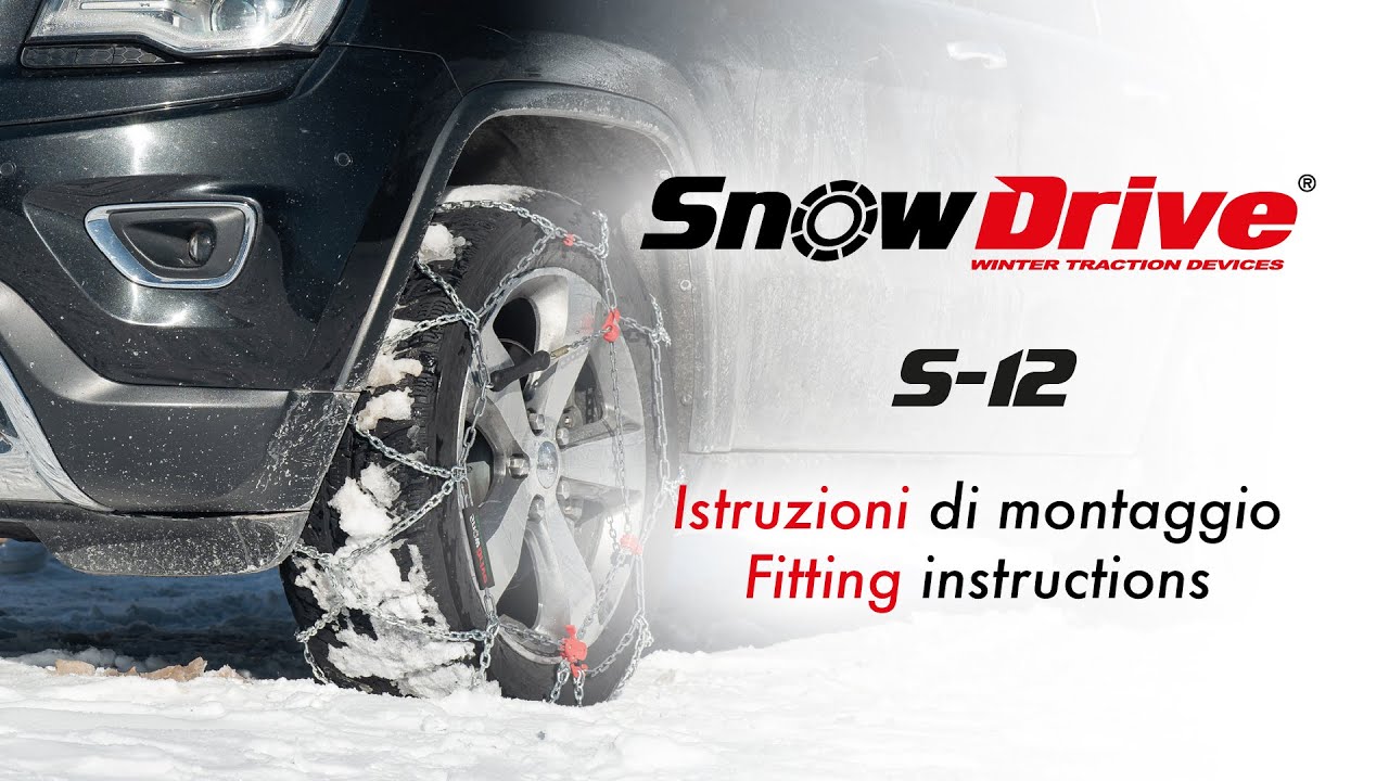 SnowDrive | S-12 | guida all&rsquo;installazione delle catene da neve