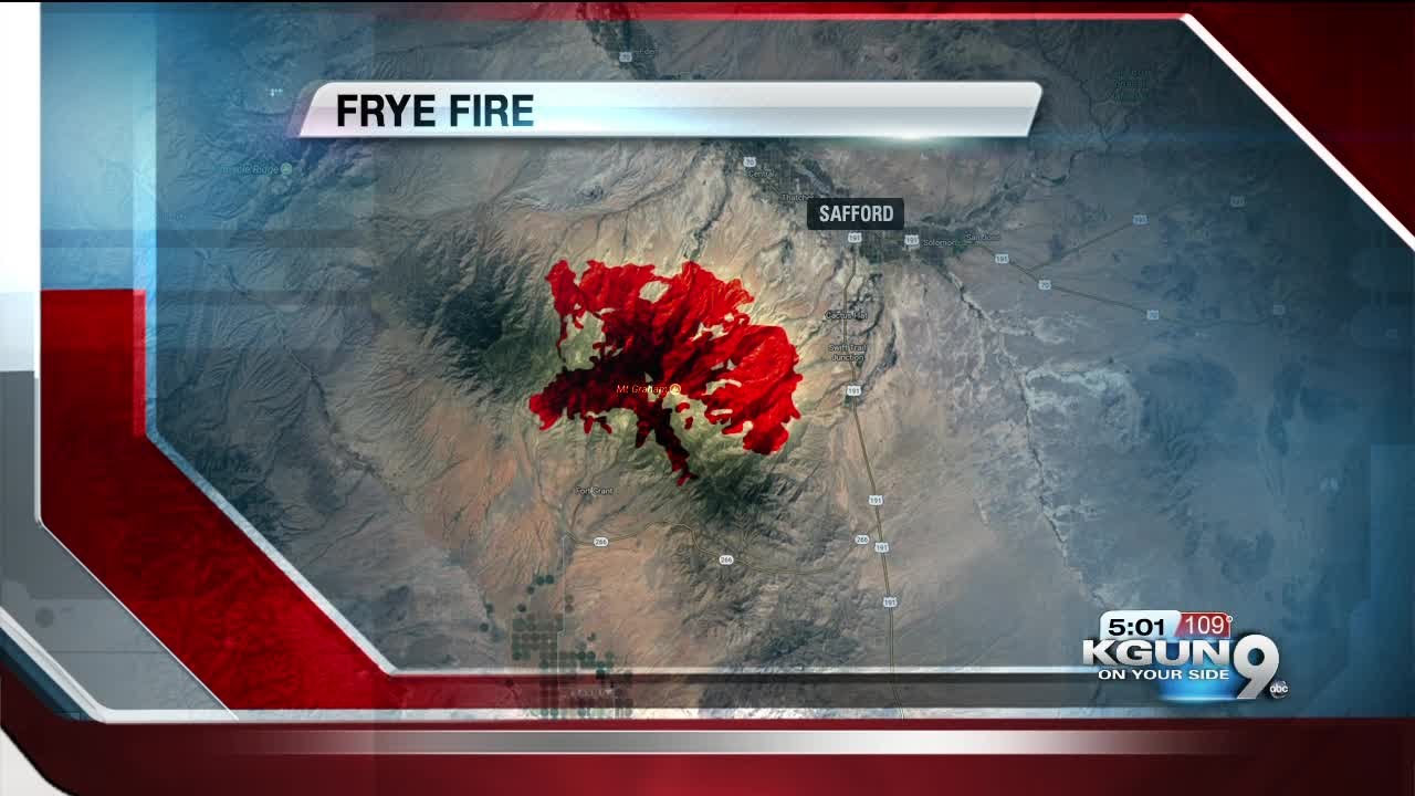 Containment increasing for Frye Fire near Safford